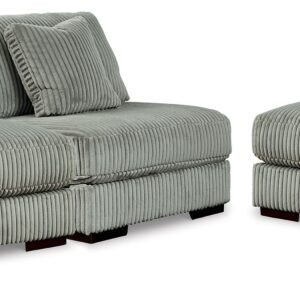 Lindyn - Fog - 3-Piece Sectional With Double Chaises