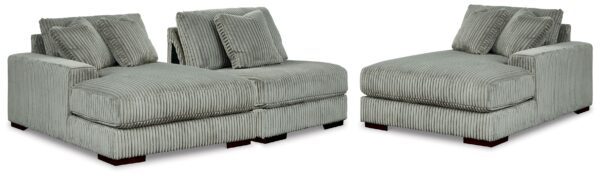 Lindyn - Fog - 3-Piece Sectional With Double Chaises