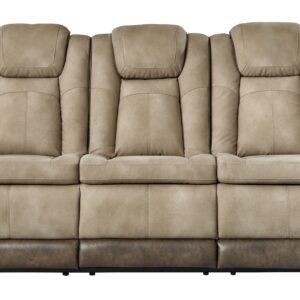 Next-Gen Durapella - Sand - Power Reclining Sofa/Adj Headrest