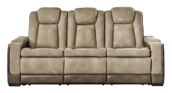 Next-Gen Durapella - Sand - Power Reclining Sofa/Adj Headrest