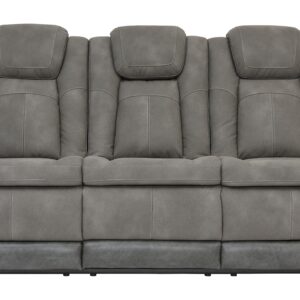 Next-Gen Durapella - Slate - Power Reclining Sofa/Adj Headrest