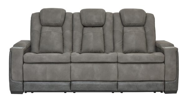 Next-Gen Durapella - Slate - Power Reclining Sofa/Adj Headrest