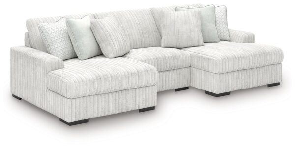 Stupendous - Alloy - 3-Piece Sectional With Double Chaise