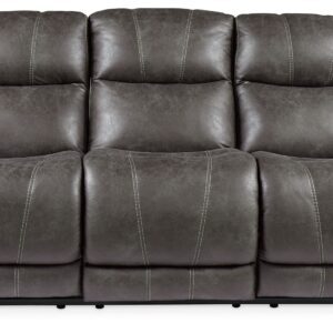 Erlangen - Dark Gray - PWR REC Sofa with ADJ Headrest