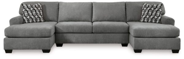 Birkdale Court - Gray - 3-Piece Sectional With LAF And RAF Corner Chaises