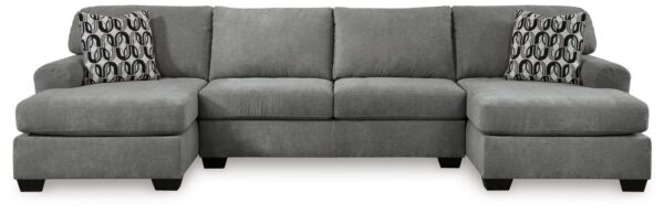 Birkdale Court - Gray - 3-Piece Sectional With LAF And RAF Corner Chaises