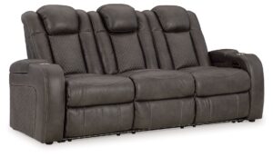 Fyne-Dyme - Shadow - Power Reclining Sofa With Adj Headrest