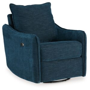 Mcburg - Navy - Swivel Power Recliner