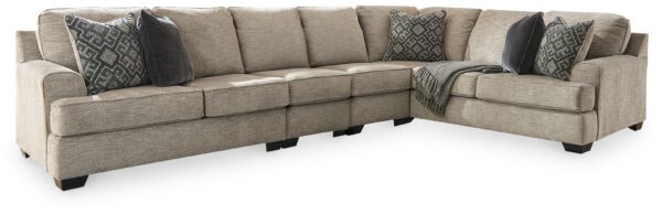 Bovarian - Stone - 4-Piece Sectional With LAF Loveseat