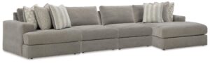 Avaliyah - Ash - 4-Piece Sectional With Raf Corner Chaise