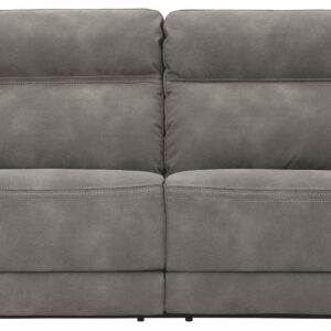 Next-gen Durapella - Slate - 2 Seat Power Reclining Sofa Adj Hdrest