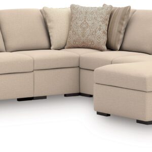 LadyMae - Twill - 5-Piece Sectional With RAF Corner Chaise