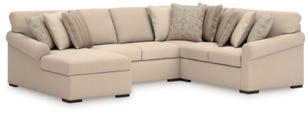 LadyMae - Twill - 4-Piece Sectional With LAF Corner Chaise