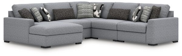 Bealton - Salt and Pepper - 5-Piece Sectional With LAF Corner Chaise
