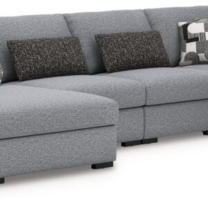 Bealton - Salt and Pepper - 4-Piece Sectional With Double Chaise