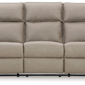 Lavenhorne - Pebble - Rec Sofa W/Drop Down Table
