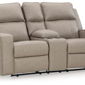 Lavenhorne - Pebble - Dbl Rec Loveseat W/Console