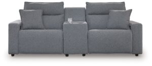 Modmax - Salt And Pepper - 3-Piece Power Reclining Sectional With Storage Console