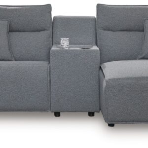 Modmax - Salt And Pepper - 3-Piece Power Reclining Sectional With RAF Chaise And Storage Console