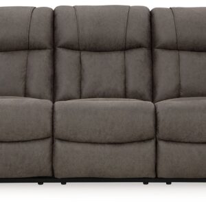 First Base - Gunmetal - Reclining Sofa