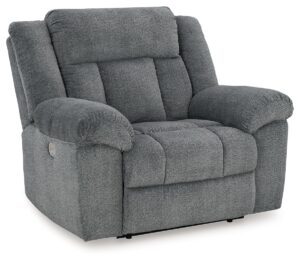 Tip-off - Slate - Power Recliner With Adj Headrest