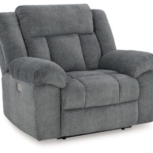 Tip-off - Slate - Power Recliner With Adj Headrest