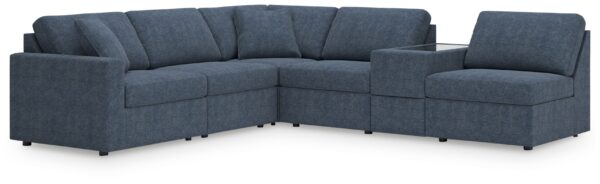 Modmax - Ink - 6-Piece Sectional With Storage Console, With Laf Corner Chair