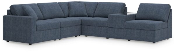 Modmax - Ink - 6-Piece Sectional With Storage Console, With Laf Corner Chair