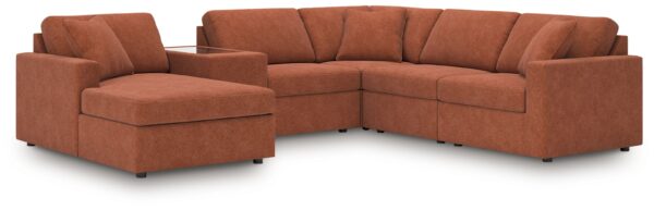 Modmax - Spice - 6-Piece Sectional With Laf Corner Chaise, Raf Corner Chair And Storage Console