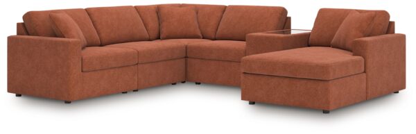 Modmax - Spice - 6-Piece Sectional With Raf Corner Chaise, Laf Corner Chair And Storage Console