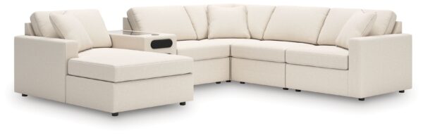 Modmax - Oyster - 6-Piece Sectional With Audio System, Laf Corner Chaise And Raf Corner Chair