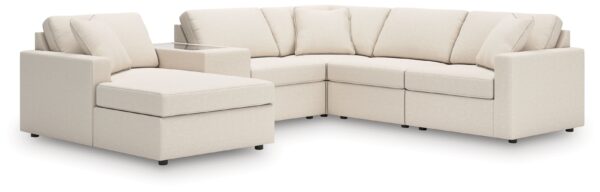 Modmax - Oyster - 6-Piece Sectional With Laf Corner Chaise, Raf Corner Chair And Storage Console