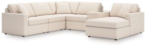 Modmax - Oyster - 6-Piece Sectional With Raf Corner Chaise, Laf Corner Chair And Storage Console