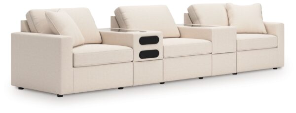 Modmax - Oyster - 5-Piece Sectional With Audio System And With Storage Console