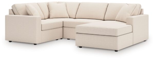 Modmax - Oyster - 4-Piece Sectional With Raf Corner Chaise, With Laf Corner Chair