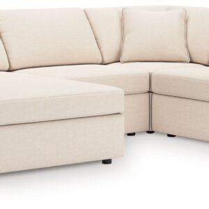 Modmax - Oyster - 4-Piece Sectional With Laf Corner Chaise, With Raf Corner Chair