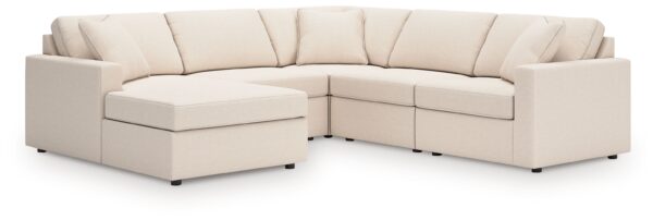 Modmax - Oyster - 5-Piece Sectional With Laf Corner Chaise, Wih Raf Corner Chair
