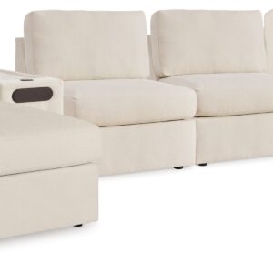 Modmax - Oyster - 5 Piece Double Chaise Sectional With Audio Console