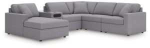 Modmax - Granite - 6-Piece Sectional With Audio System, Laf Corner Chaise And Raf Corner Chair