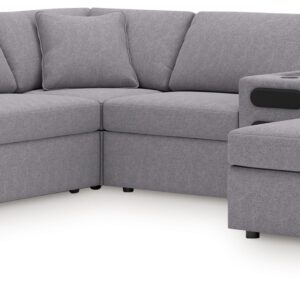 Modmax - Granite - 6-Piece Sectional With Audio System, Raf Corner Chaise And Laf Corner Chair