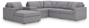 Modmax - Granite - 6-Piece Sectional With Laf Corner Chaise, RAF Corner Chair And Storage Console