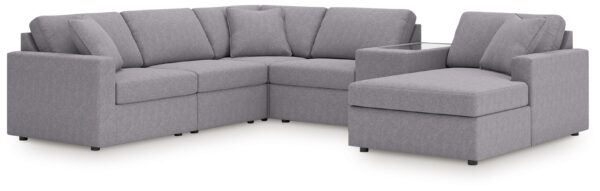 Modmax - Granite - 6-Piece Sectional With Raf Corner Chaise, LAF Corner Chair And Storage Console