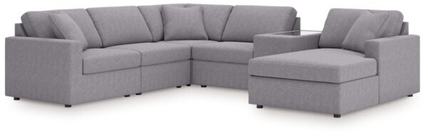 Modmax - Granite - 6-Piece Sectional With Raf Corner Chaise, LAF Corner Chair And Storage Console