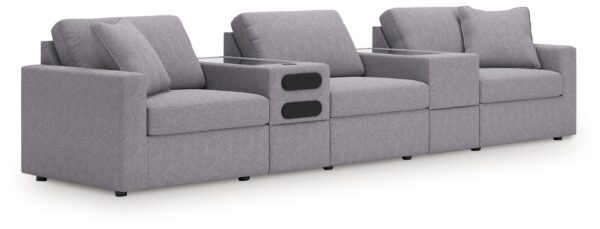 Modmax - Granite - 5-Piece Sectional With Audio System And With Storage Console