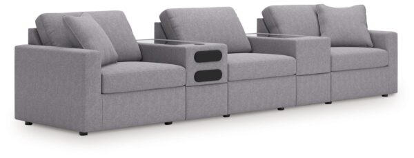 Modmax - Granite - 5-Piece Sectional With Audio System And With Storage Console