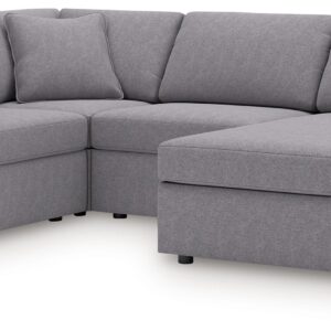 Modmax - Granite - 4-Piece Sectional With Raf Corner Chaise, Wih Laf Corner Chair