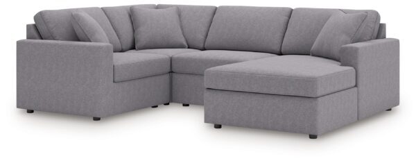 Modmax - Granite - 4-Piece Sectional With Raf Corner Chaise, Wih Laf Corner Chair