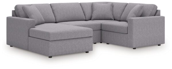 Modmax - Granite - 4-Piece Sectional With Laf Corner Chaise, Wih Raf Corner Chair
