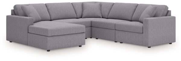 Modmax - Granite - 5-Piece Sectional With Laf Corner Chaise, Wih Raf Corner Chair