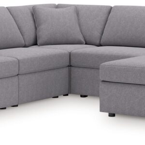 Modmax - Granite - 5-Piece Sectional With Raf Corner Chaise, Wih Laf Corner Chair